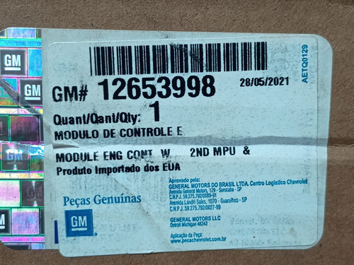 Modulo Injeção Controle Motor Captiva 2.4-3.0 13/17 12653998