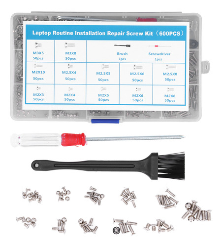 Computer Screws Assortment Kit 600pcs Micro Flat Head M2
