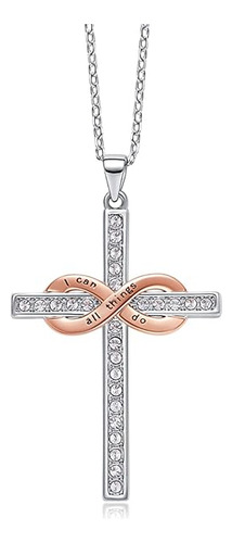 Cross Necklace For Women 925 Sterling Silver Inifity Religo