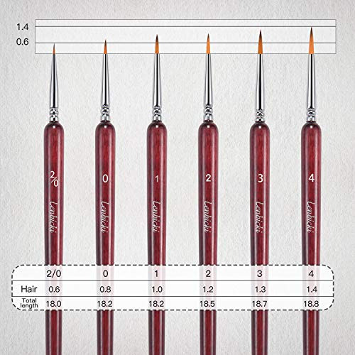 Pincel De Pintura Para Detalles, Kit De 6 Pinceles De Pintur