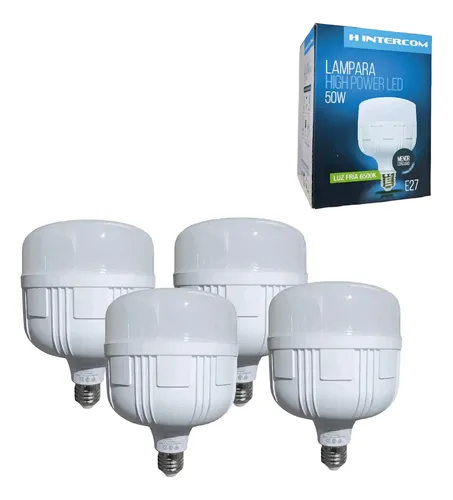 Pack X 4 Lámparas Led Alta Potencia 50w Hintercom Luz Fría