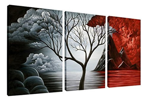 Wieco Art The Cloud Tree Wall Art Pinturas Al Oleo Giclee L