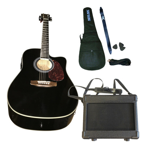 Guitarra Electroacustica + Amplificador 5 Watts + Accesorios