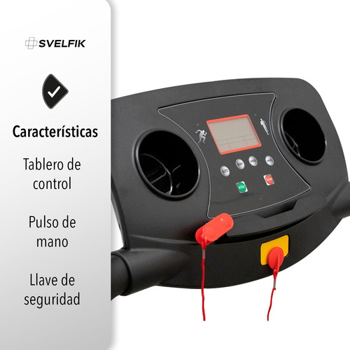 Imagen 5 de 7 de Caminadora Eléctrica Svelfik Cami-01 120v Negra Ms
