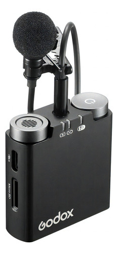 Sistema Micrófono Godox Virso S M1 Inalámbrico Para Sony Color Negro