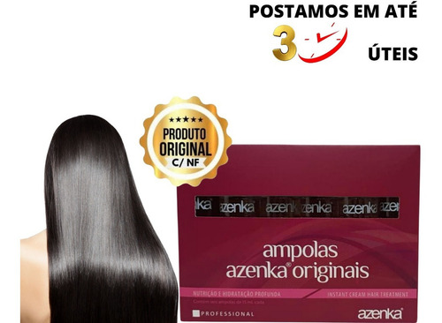 Azenka restauração/ anti queda/ crescimento/ hidratação/ anti frizz/ nutrição de 90mL 90mg