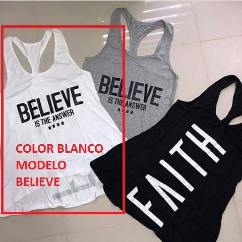 Blusa Deportiva Mca Fiber Modelo Believe  Color Blanco