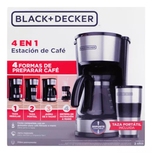 Black + Decker Cafetera 4 En 1 Con Termo Pórtatil