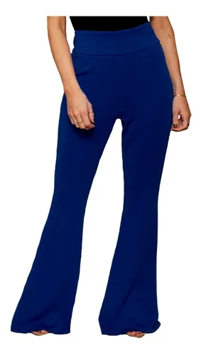 Calça feminina sales com boca larga
