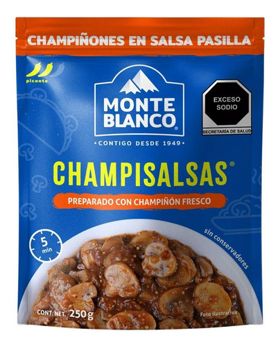 Nuevo Champiñones Monteblanco En Salsa Pasilla 250 G