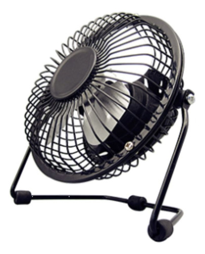 Mini Ventilador Aire Cnx 4 Circular Cantidad De Aspas 3 Estructura Negro Aspas Gris Diámetro 10 Cm