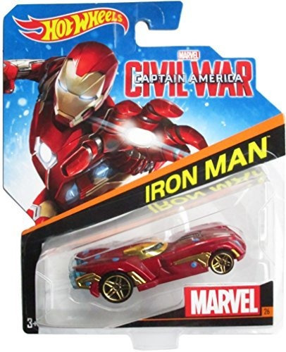 Hot Wheels Marvel Personaje Car Iron Man Civil War 26