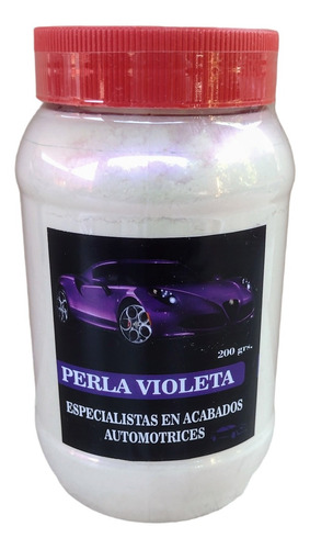 Perla En Polvo Automotriz Mediana Bote 200 Grs. Violeta