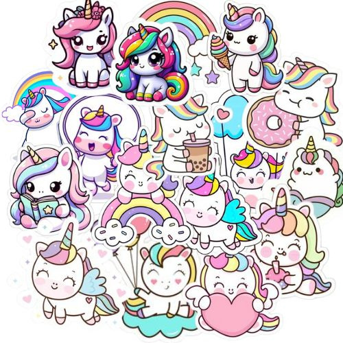 Unicornios 50 Stickers Unicornios Stickers