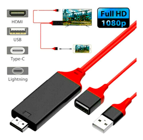 Imagen 2 de 3 de Cable Convertidor Imagen Teléfono A Tv Para Android