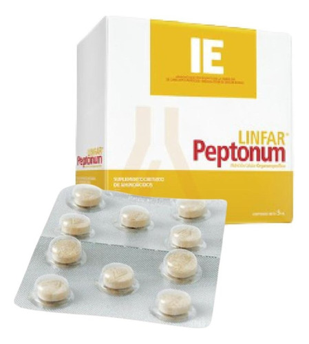 Suplemento en ampollas bebibles ×10, comprimidos ×30 o gotas ×60ml Linfar  Peptonum IE Inmuno Estimulante peptonas sabor ie inmuno estimulante en caja de 60mL