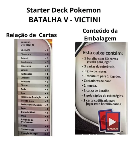 Deck Pokemon Baralho de Batalha V Victini V