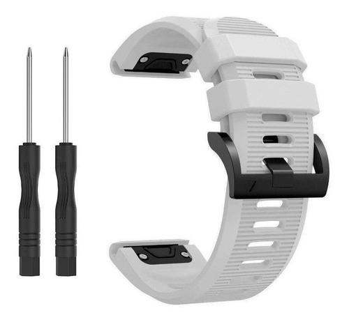 Pulseira Para Garmin Fenix 6x Pro Solar 5x Plus Sapphire Cor Branco Largura 26 "