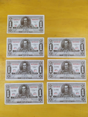 Cédulas Bolívia 1928 - Sob - 1 Boliviano - Cód.057 (Usado)