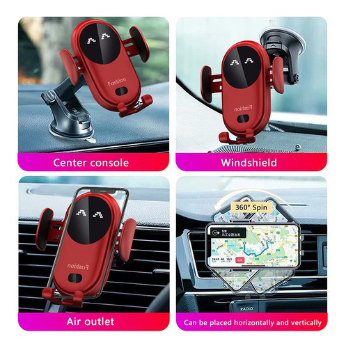 Cargador Inalámbrico De Coche Con Sensor De Infrarrojos Con