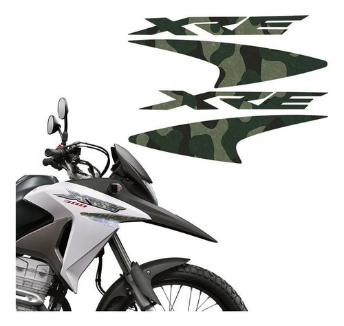 Adesivo Xre 300 Camuflado Moto Honda 2016 Emblema Tanque