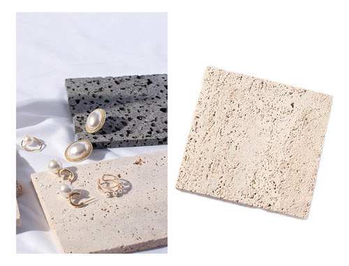 Foto De Piedra Natural Props Studio Con Cuadrado Beige