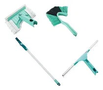 Comprar Combo Leifheit Mopa Azulejos+ Cabo + Cepillo + Limpiavidrios