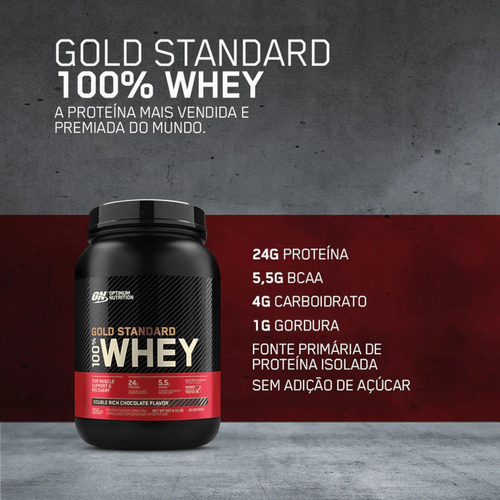 100% Whey Gold Standard 907g Banana Com Morango On Val 08/25