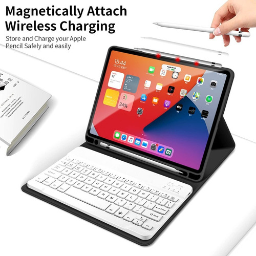 Imagen 4 de 4 de Funda Para iPad Air 5 Generación 10.9 + Teclado Español