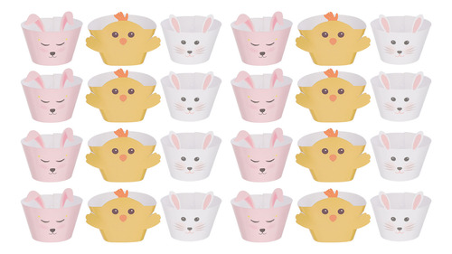 Vaso De Papel Bunny Ears Rabbit Cake Surroundings, 24 Unidad