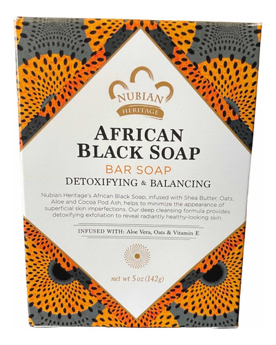 African Black Soap Nubian Heritage Jabón Negro Africano