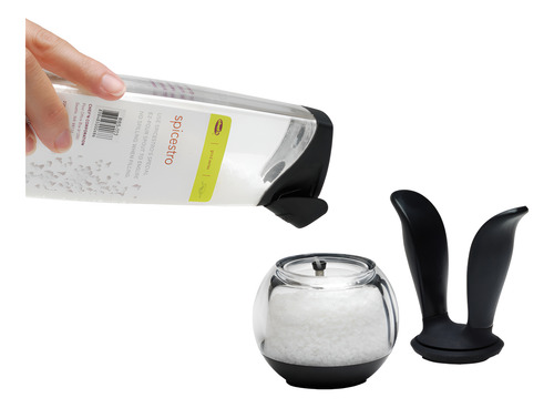 Set Salero Y Pimentero Chef'n Con Mini Magnetic Negro