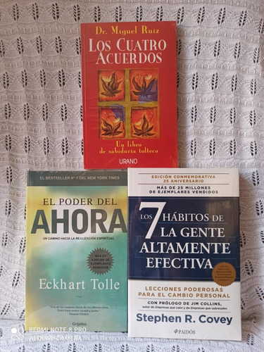 Imagen 1 de 4 de El Poder Del Ahora +los 7 Habitos +cuatro Acuerdos