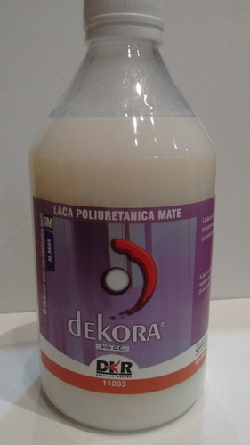 Laca Poliuretanica Al Agua Dekora  Mate 500 C.c