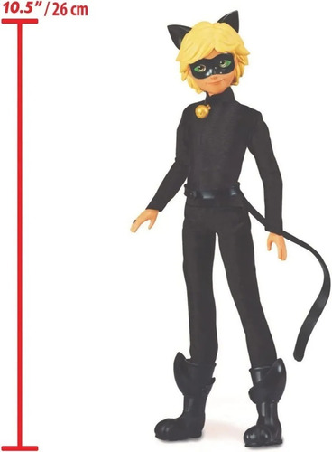 Muñeco Adrien A Cat Noir Articulado Ropa Miraculous Deluxe
