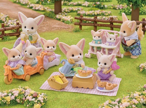 Sylvanian Families Picnic Hermanos Fennec Zorros Ternurines