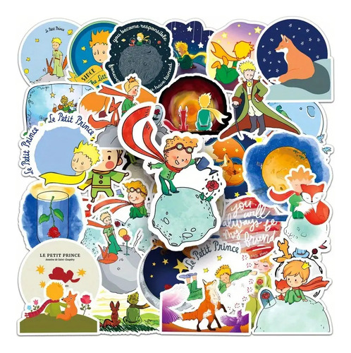 50 Calcomanías Sticker Impermeables De El Principito.