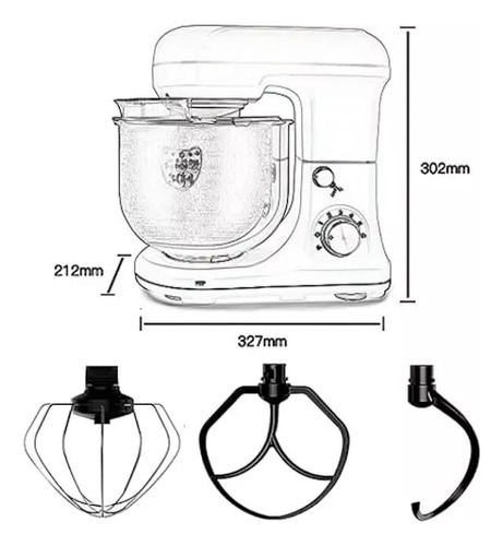 Batidora Planetaria Raf Mixer R.6671 6 Velocidades
