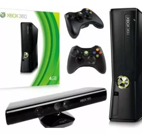 concepto Ortografía obesidad Xbox 360 C/ 2 Controles + Kinect + Jogos | Parcelamento sem juros