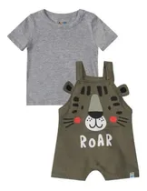 Comprar Conjunto Menino Roupa Cinza Shorts Moletom Algodão Bebês