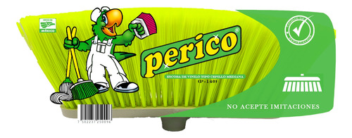 1 Escoba D Vinilo Tipo Cepillo Mediano P140 Perico C/baston