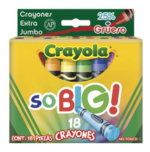 18 Crayones Extra Jumbo So Big Crayola Caja Con 18 Niños