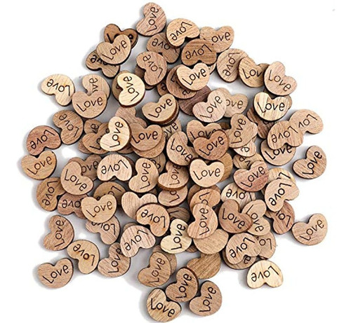 Lote De 700 Corazones De Madera Rústica Para Manualidades