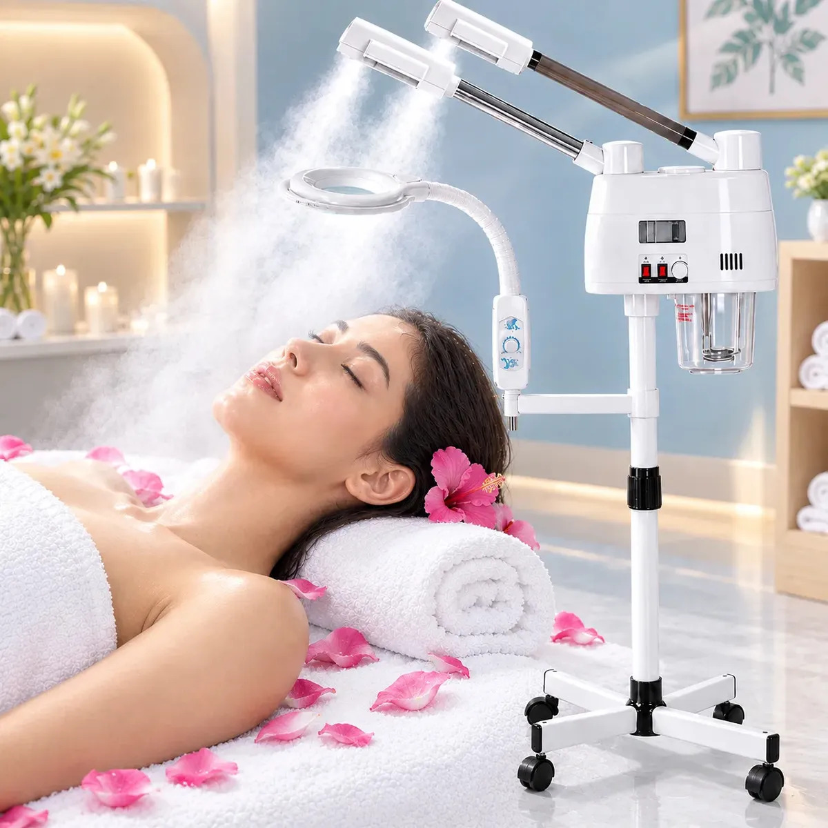 Vaporizador Facial Lozayi Profesional con Ozono, Vapor Frío y Caliente Iónico para Limpieza Profunda y Hidratación