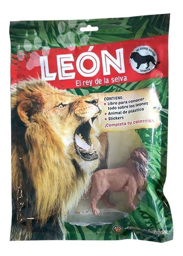 Leon El Rey De La Selva Bolsa C/libro+animal+stickers - Mi A