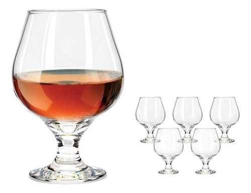 Set De 6 Copas De Vidrio Brandy Cognac 330 Ml