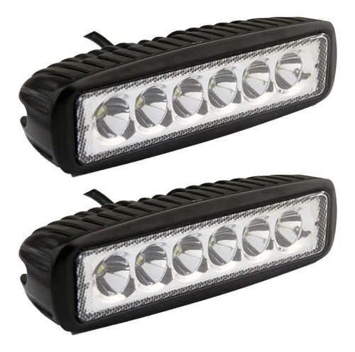 Barra De 6 Leds Faros Auxiliares X 2 Unidades 18w
