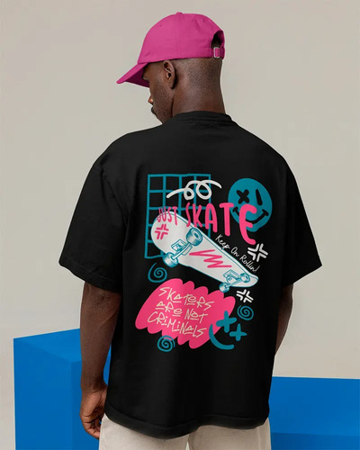 Remera Estampada Just Skate Algodón Serigrafía Digital