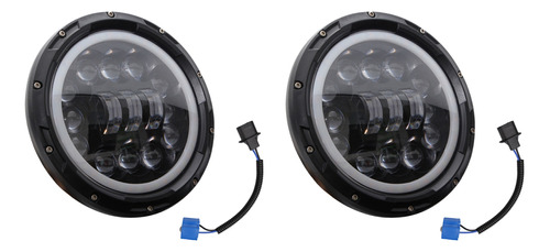 2 Luces Led Hi/lo Beam Drl De 400 W, 4000 Lm, 7 Pulgadas, Pa