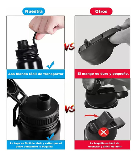 Botella Agua Fría Y Caliente 1200ml Termo De Acero Inoxidabl